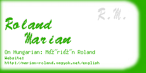 roland marian business card